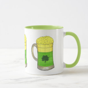 Taza St. Patrick's Day Irish Green Shamrock Beer Lucky