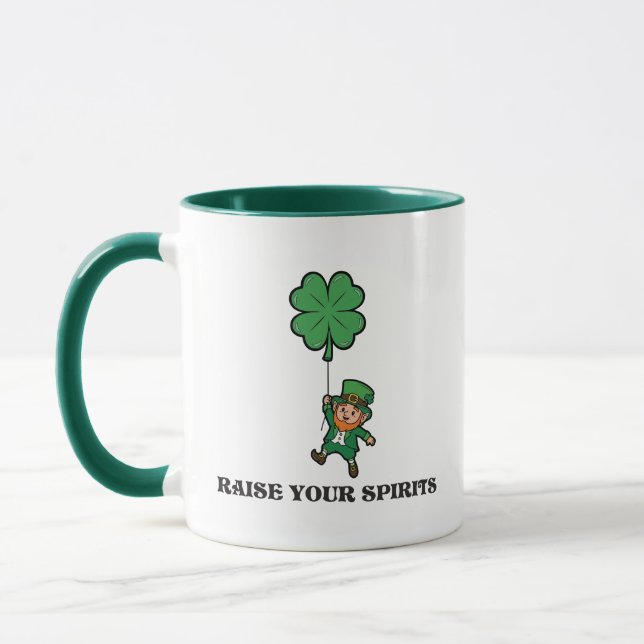 Taza St. Patrick's Day Raise Your Spirits (Izquierda)