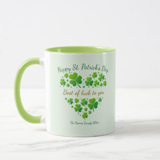 Taza St. Patrick's Day Shamrock Keepsake I Best of Luck