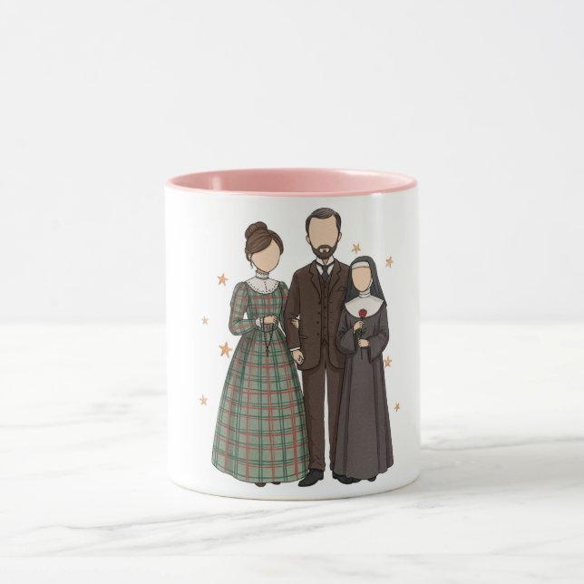 Taza St Therese & Zelie & Louis, regalo católico (Centro)