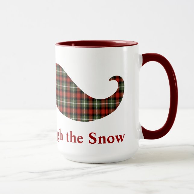 Taza Staching a través del bigote del navidad de la (Derecha)