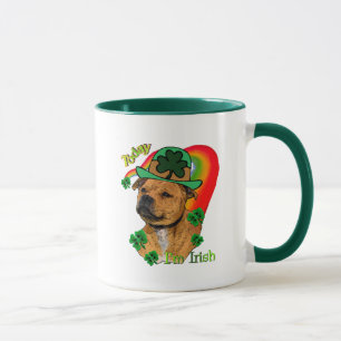 Taza Staffordshire Bull Terrier St Patricks