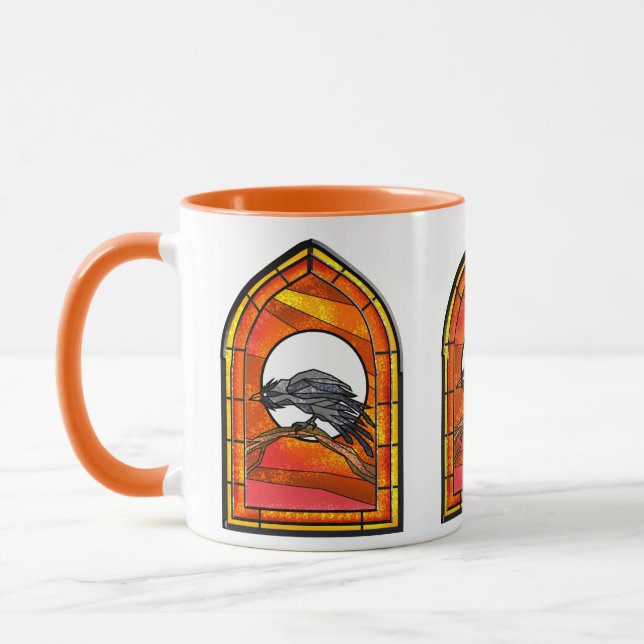 Taza StainGlass Raven (Izquierda)