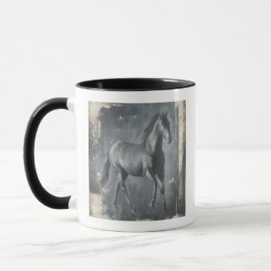 Taza Stallion negro en ejecución