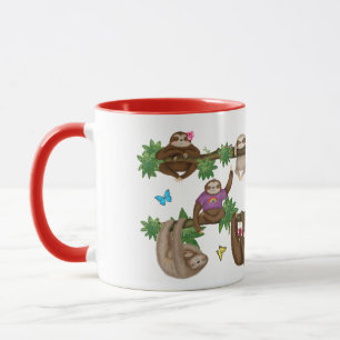 Taza Stanley Sloth púrpura 'disfrutando de la perezosa 