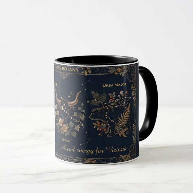Taza Star Botany Vintage Celestial Gold & Navy (Anverso derecho)