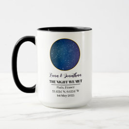 Taza Star Map Mug personalizado: La noche que conocimos