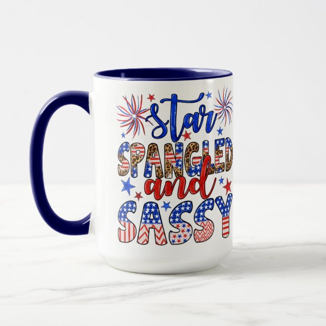 Taza Star Spangle Y Sassy Personalizado (Izquierda)