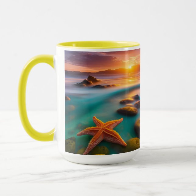 Taza Starfish en la playa en Dawn (Izquierda)