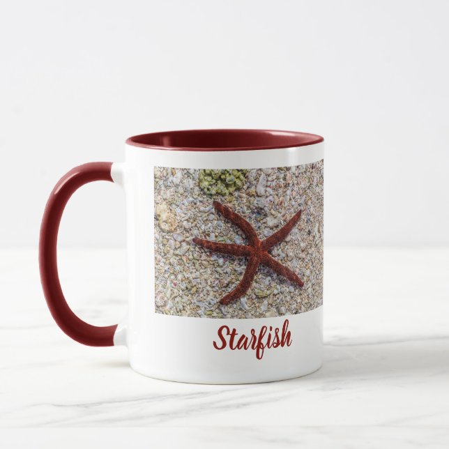 Taza Starfish Ocean Vintage Beach Retro Souvenir (Izquierda)