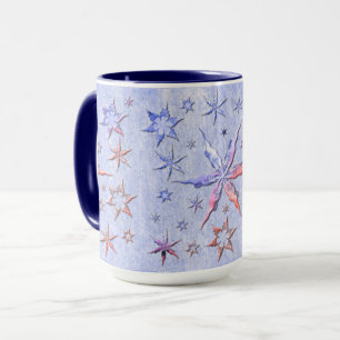 Taza starfishas metálicas grabado en relieve texturizad