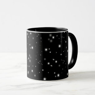 Taza Starlight Sparkles Black and White Stars