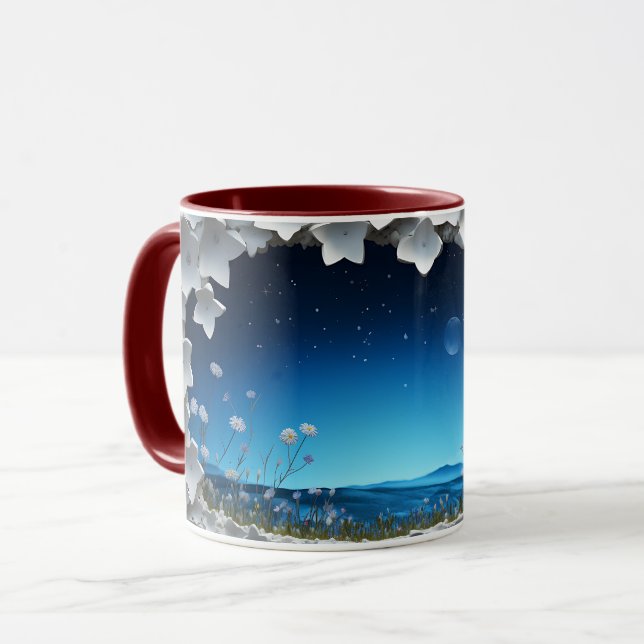 Taza Starlit Night Garden Ceramic Coffee Mug ☕ (Anverso izquierdo)