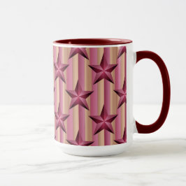 Taza Starry Maroon Pink Beige White Combo Mug