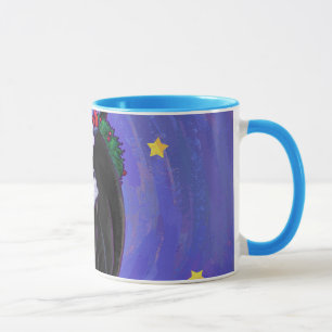 Taza Starry Night Black Cat Navidades