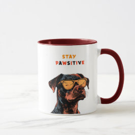 Taza Stay Pawsitive – Perro Genial con Gafas de So