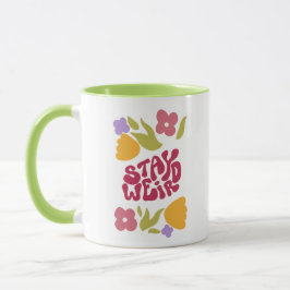 Taza Stay Weird Floral Mug
