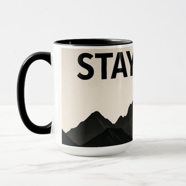 Taza Stay Wild – Bold, Free‑Spirited Phrase  (Izquierda)