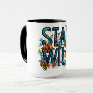 Taza Stay Wild Floral Travel Mug