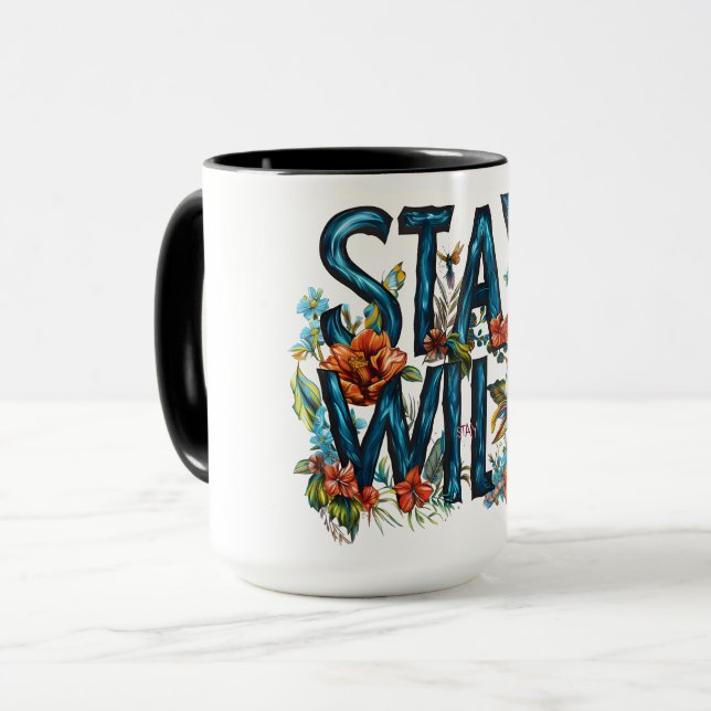 Taza Stay Wild Floral Travel Mug (Anverso izquierdo)