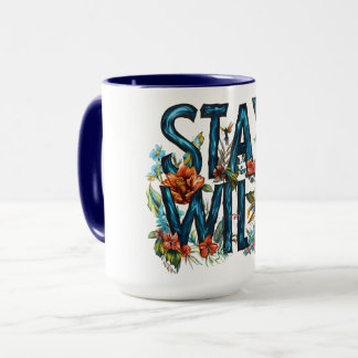 Taza Stay Wild Floral Travel Mug