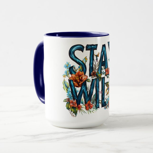 Taza Stay Wild Floral Travel Mug (Anverso izquierdo)