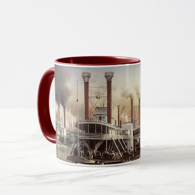 Taza Steamboat de Nueva Orleans (Anverso izquierdo)
