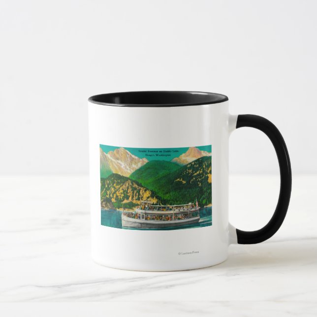 Taza Steamer turístico en el lago Diablo, Skagit (Derecha)