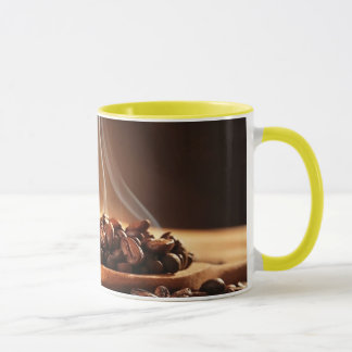 Taza Steaming Coffee Beans Sticker for Mug Lovers