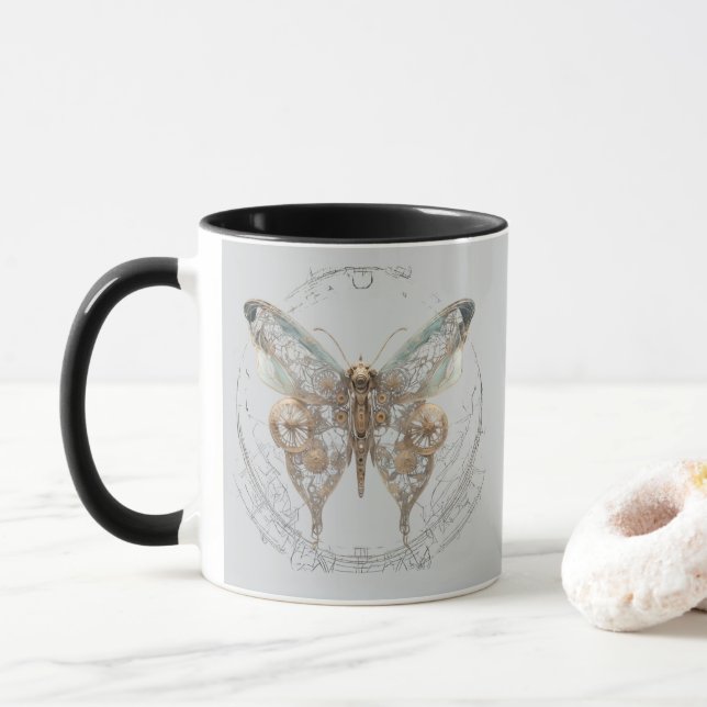 Taza Steampunk Butterfly Shirt  (Con donut)