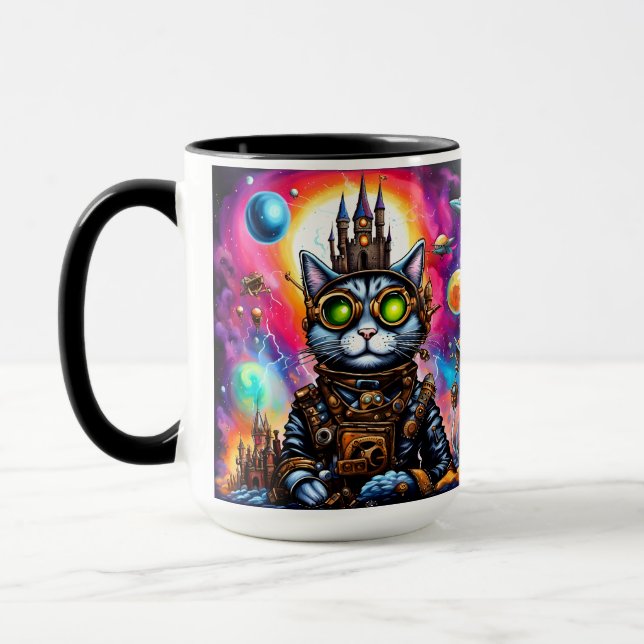 Taza Steampunk Space Cat I (Izquierda)
