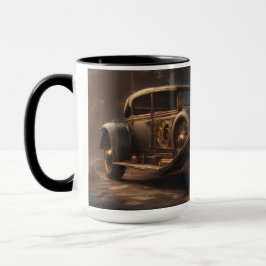 Taza Steampunk Style Classic Car