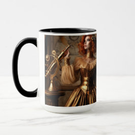 Taza Steampunk Victorian Gold Astronomer