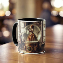 Steampunk Victorian Music Snow Globe