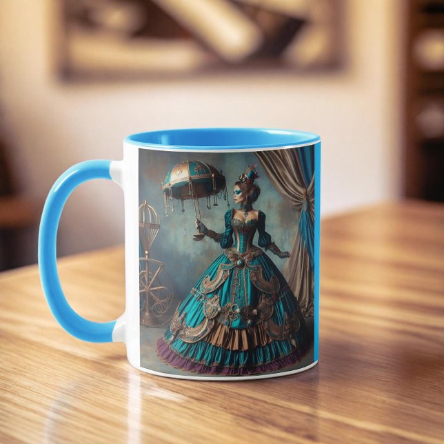 Taza Steampunk Vintage Lady Circus Performer (Subido por el creador)
