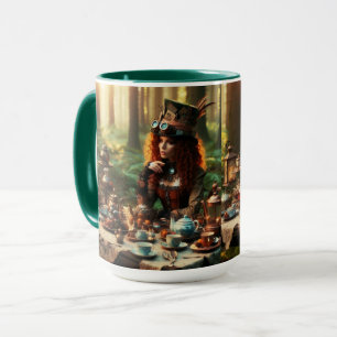 Taza Steampunk Vintage Victorian Lady Mad Hatter