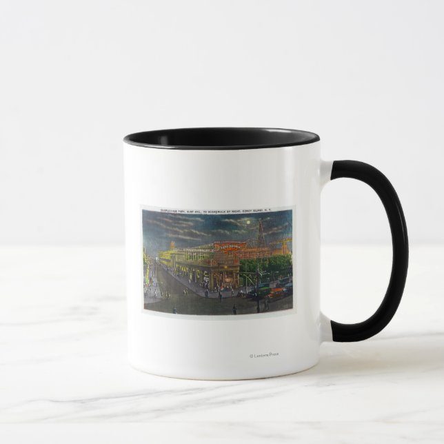 Taza Steeplechase Park Surf Ave a Broadway en (Derecha)