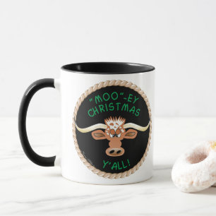 TAZA STEER DESEANDO UN "MOO"... ¡NAVIDADES DE OJOS!