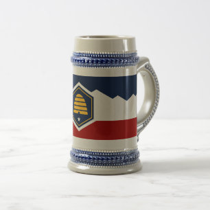 Taza Stein con la bandera de Utah, EE. UU.