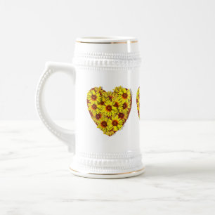 Taza Stein Corazones de Girasoles