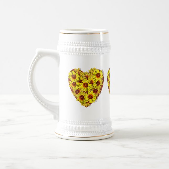 Taza Stein Corazones de Girasoles (Izquierda)