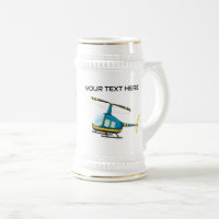 Taza Stein de aviación de helicóptero de dibujos a