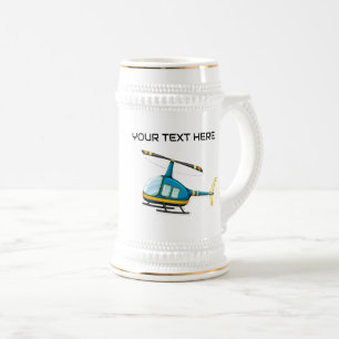 Taza Stein de aviación de helicóptero de dibujos a