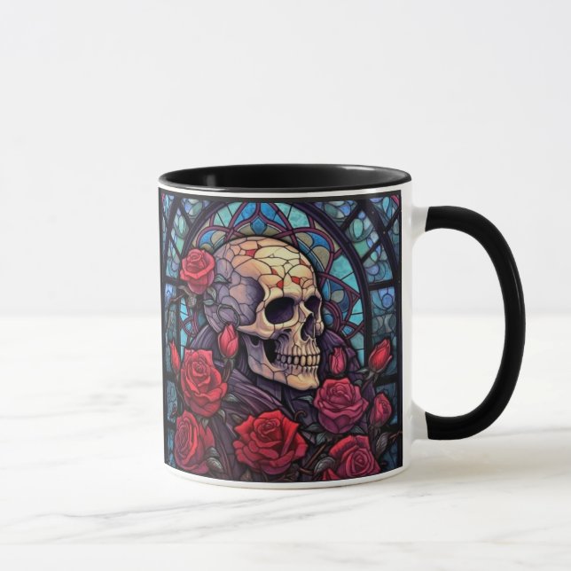 Taza Stems and Stones Skull y Rosas Coffee Mug (Derecha)