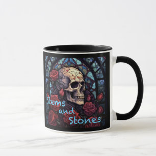 Taza Stems and Stones Skull y Rosas Coffee Mug