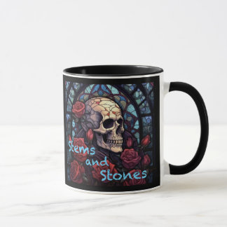 Taza Stems and Stones Skull y Rosas Coffee Mug