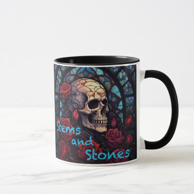 Taza Stems and Stones Skull y Rosas Coffee Mug (Derecha)