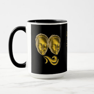 Taza Sternzeichen Zwillinge, gold -