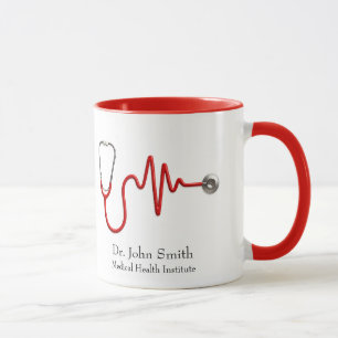 Taza Stethoscope ECG médico Wave EKG latido