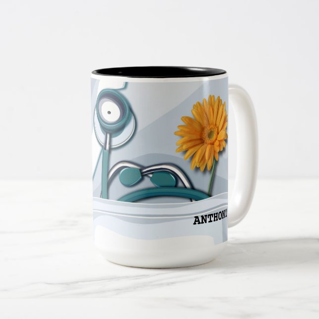 Taza Stethoscope y regalo de agradecimiento de enfermer (Anverso derecho)